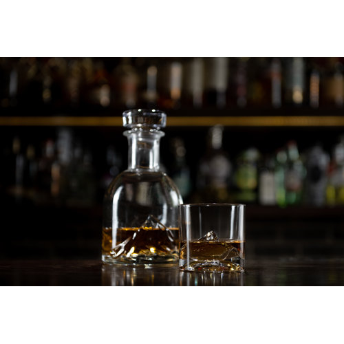 LIITON Mount Everest Crystal Whiskey Decanter Set with Glasses Wayfair